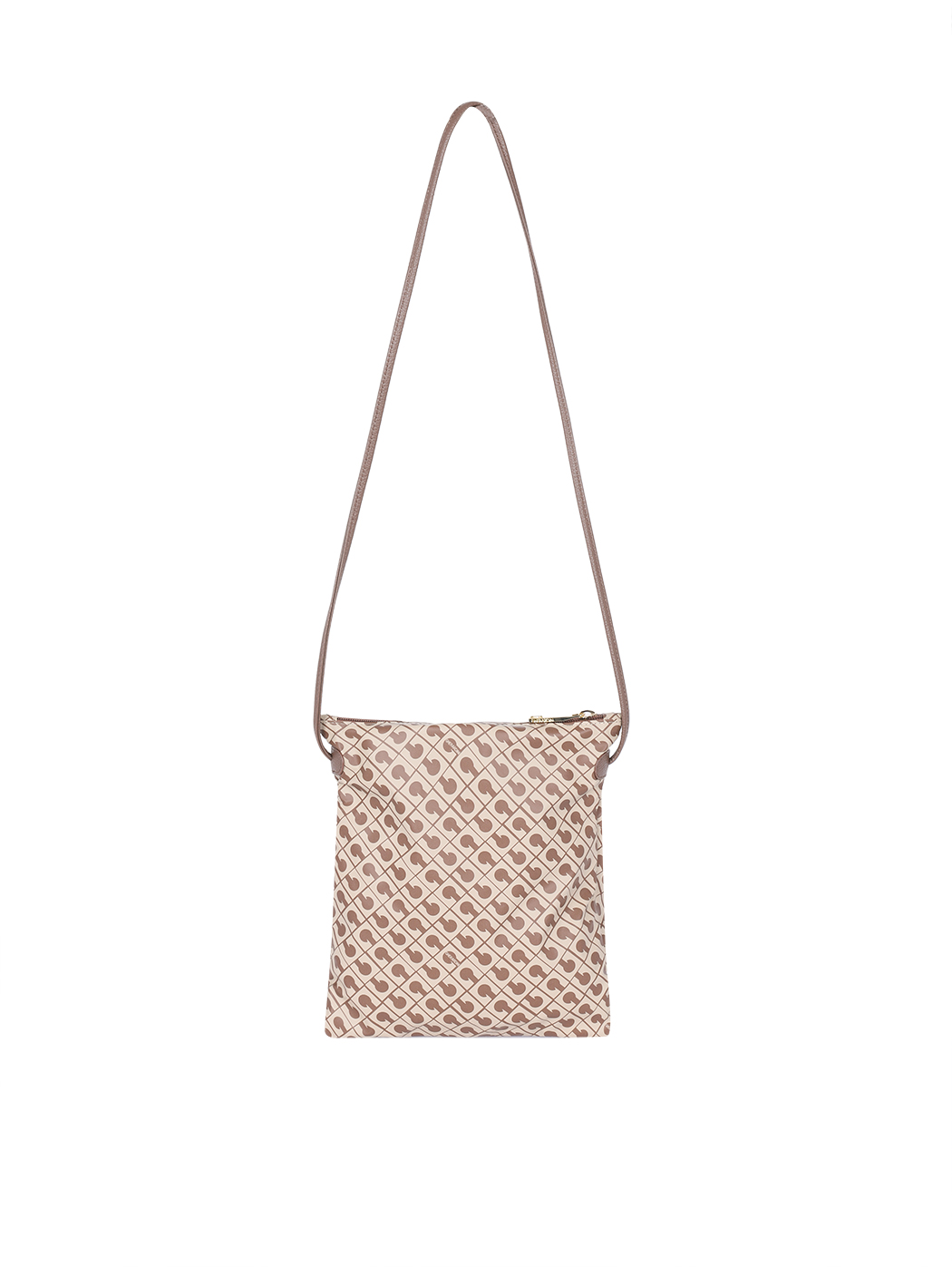 Small Softy Fabric Flat Crossbody Bag Tobacco Butter