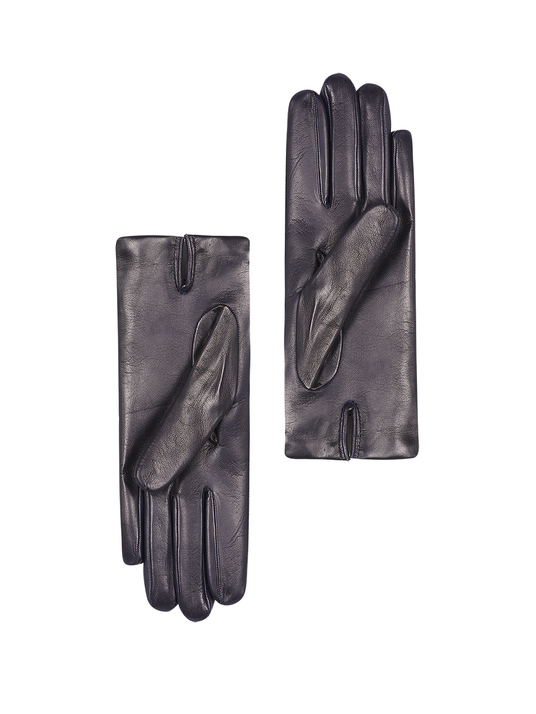 Quilted Cashmere-lined Leather Gloves Cobalt