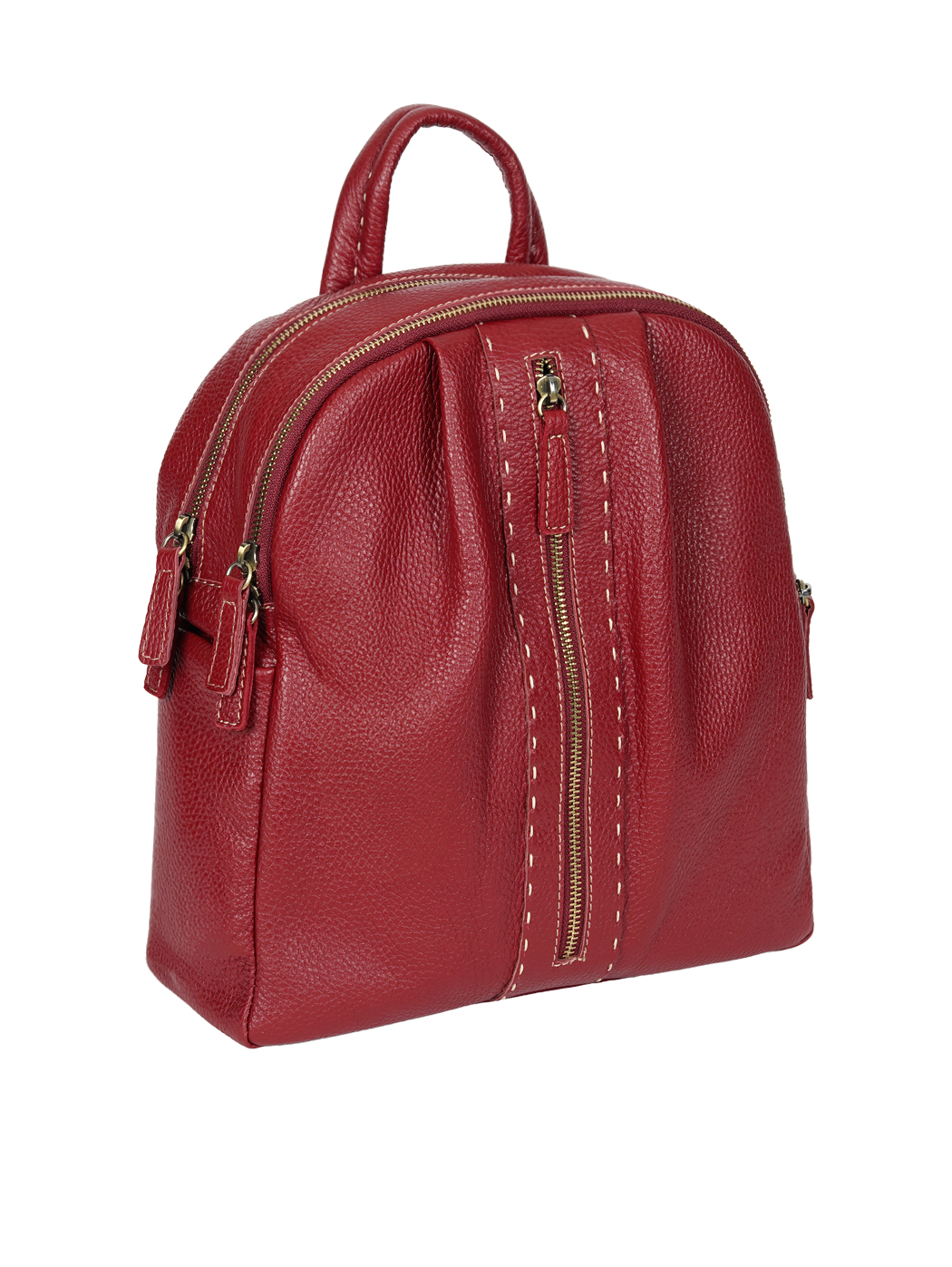 Zainetto in pelle di cervo Bordeaux