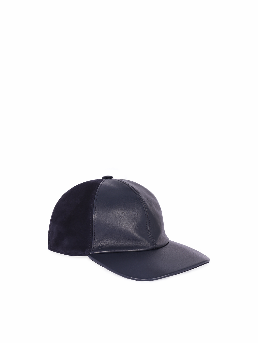 Baseball Hat Leather Suede Blue
