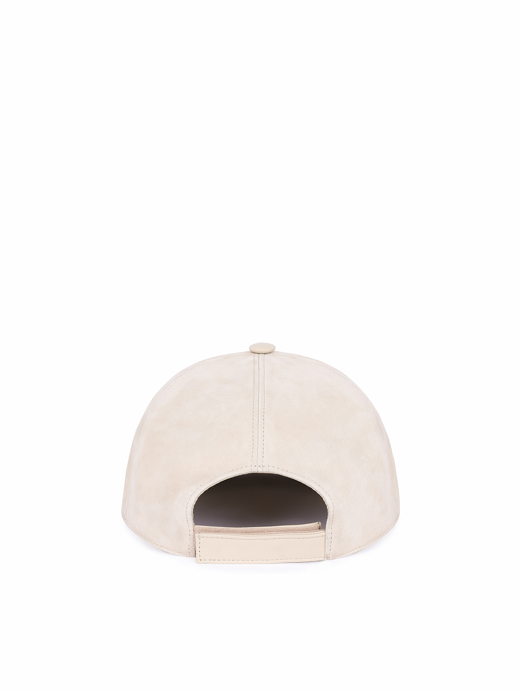 Baseball hat in leather and suede