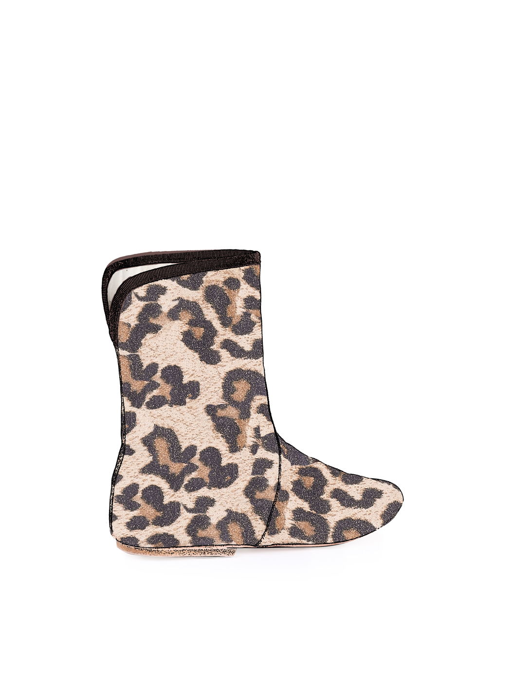 Porselli Stivaletto con Riolto Leopardato scamosciato