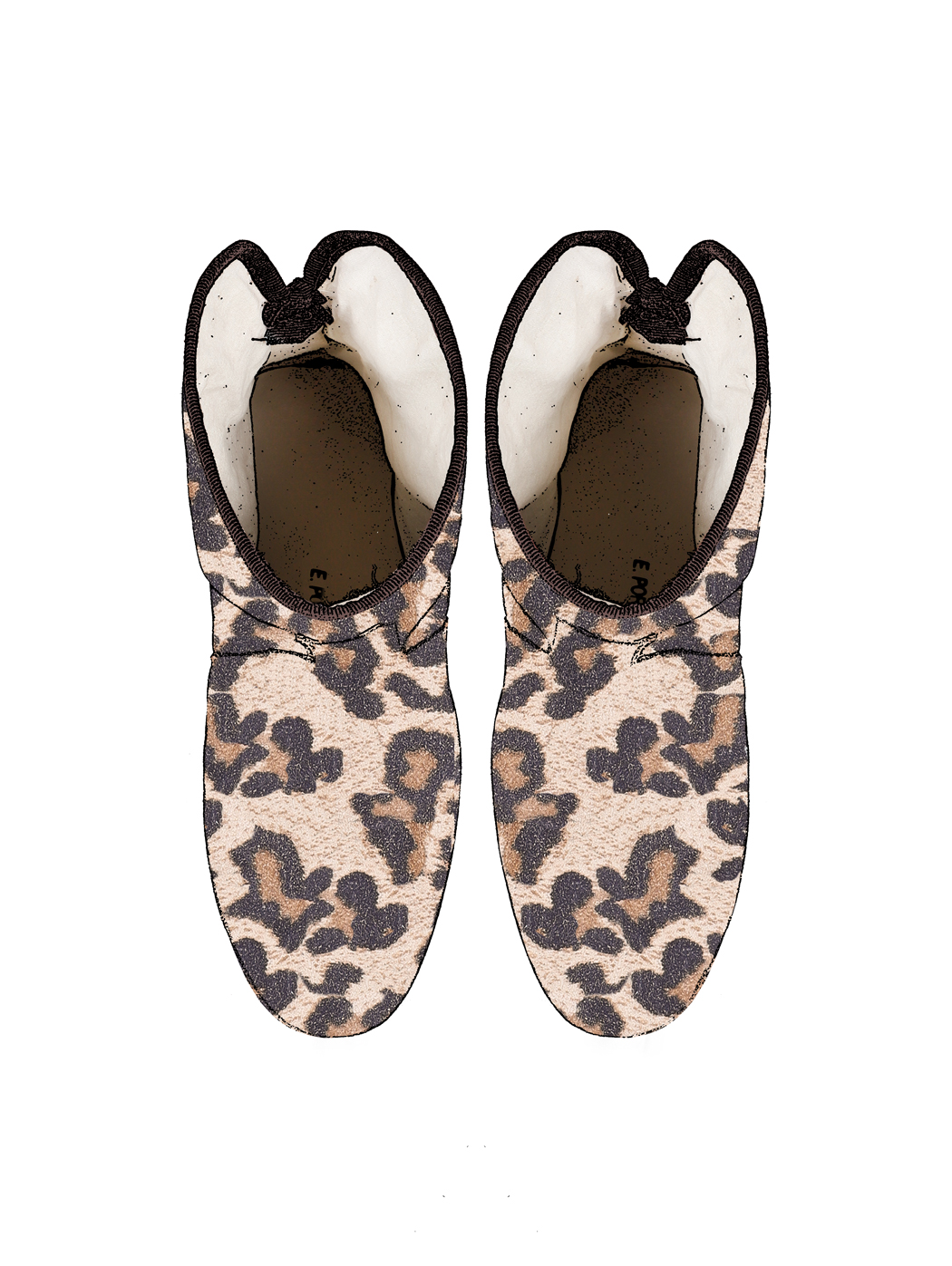 Porselli Stivaletto con Riolto Leopardato scamosciato
