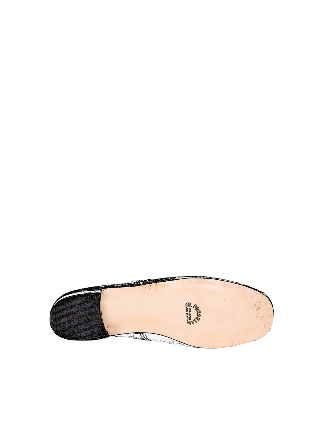 Ballet Pumps Block Heel - White Nappa