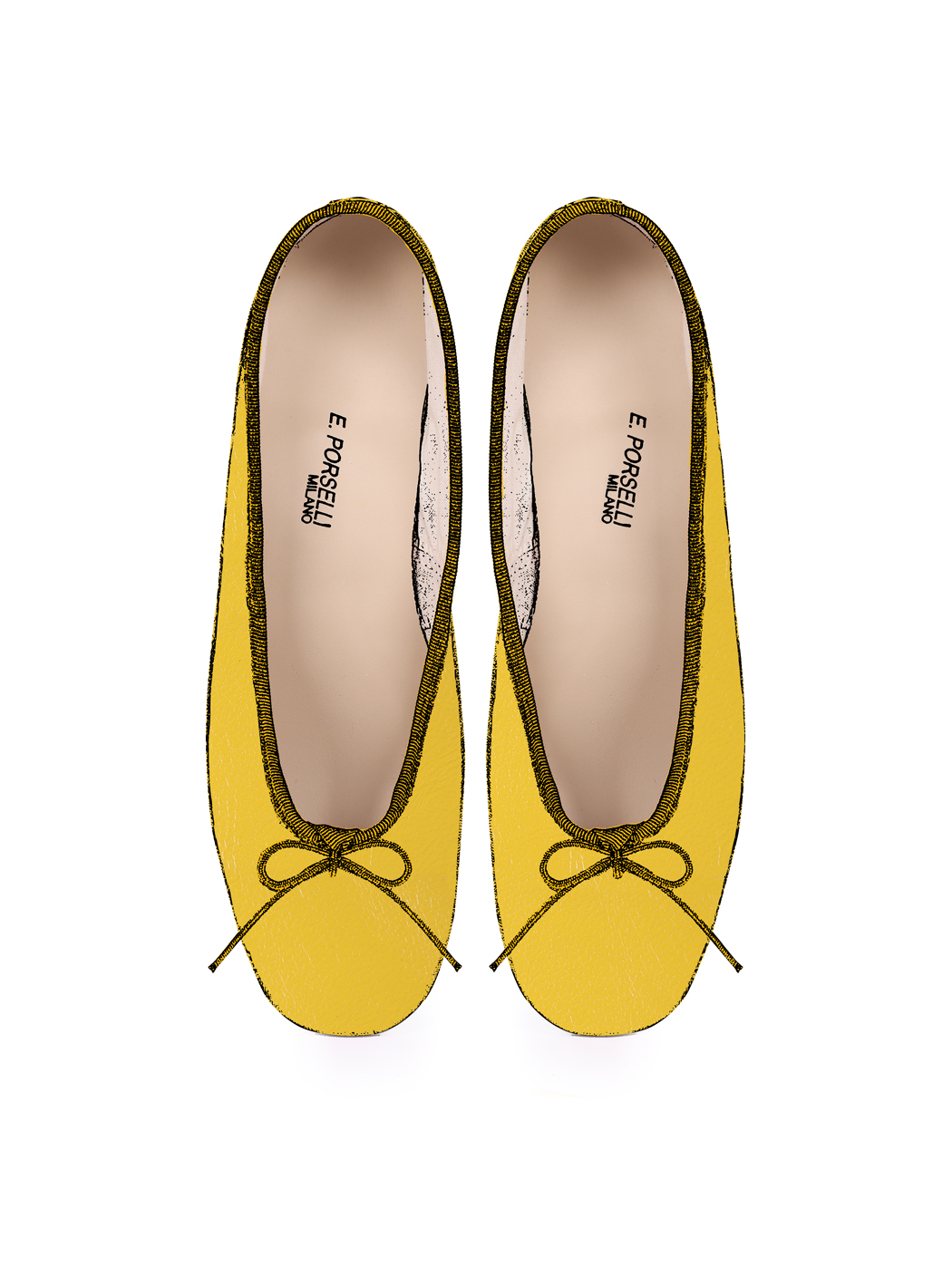 Porselli Decolleté tacco 3 cm - Giallo