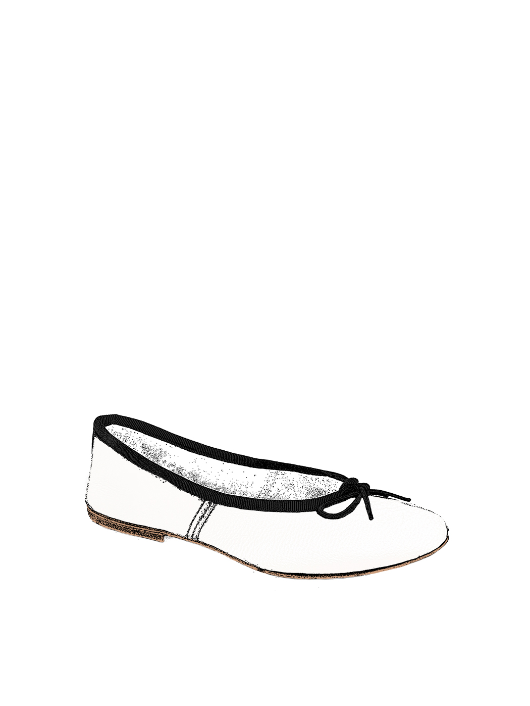 Ballerine DS Bianche con Filo Nero