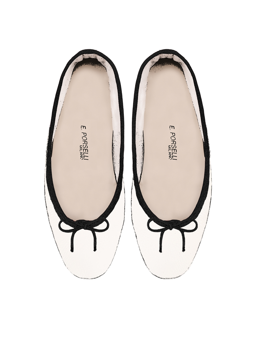 Ballerine DS Bianche con Filo Nero