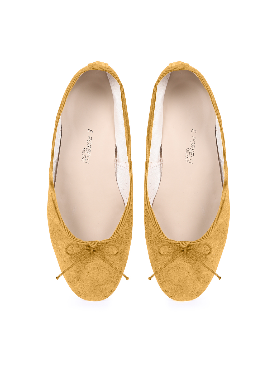 Ballet Flats Mustard Suede