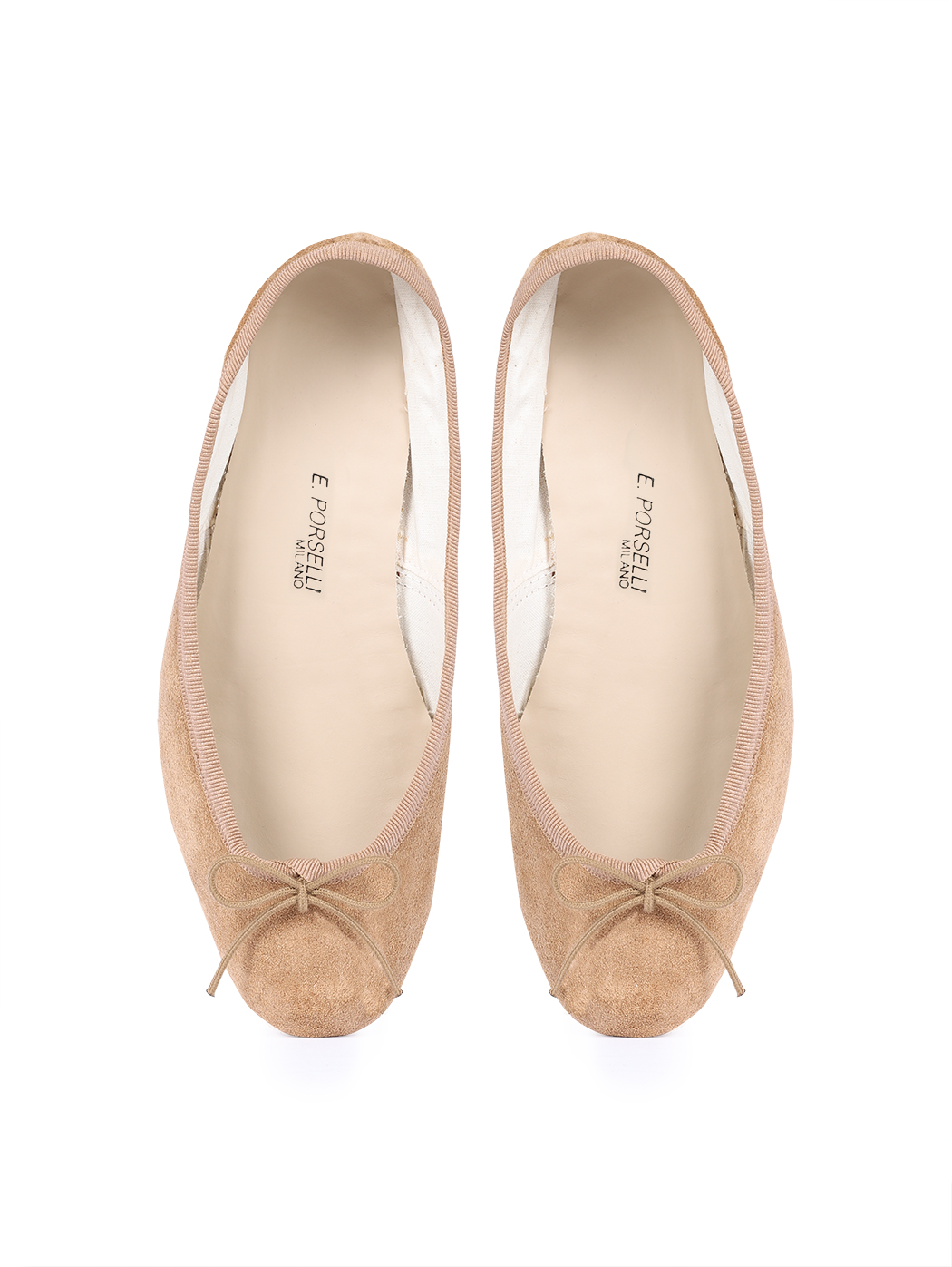 Ballerine DS Marrone Chiaro camoscio - doppio tacco