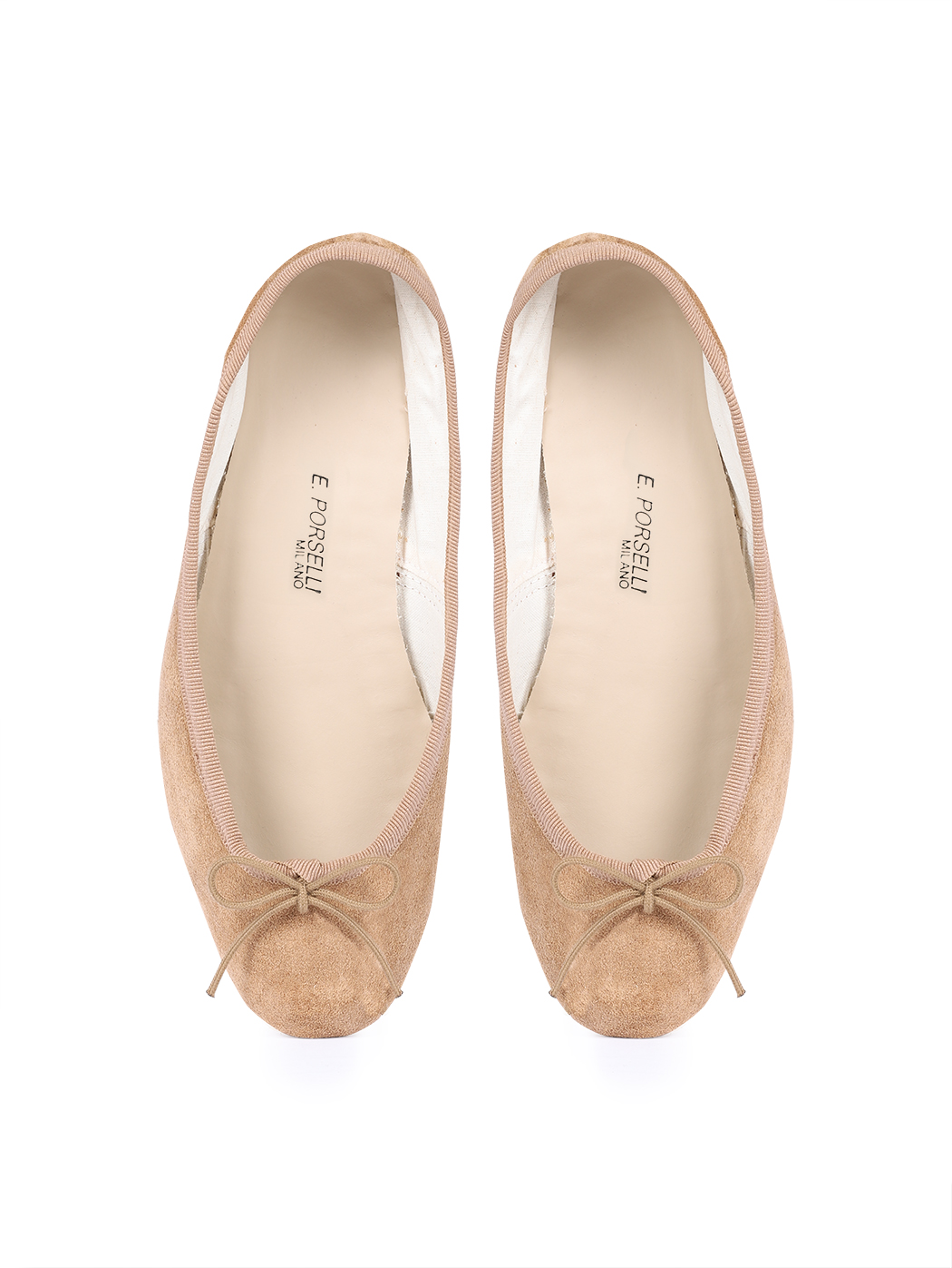 Ballet Flats Light Brown Suede