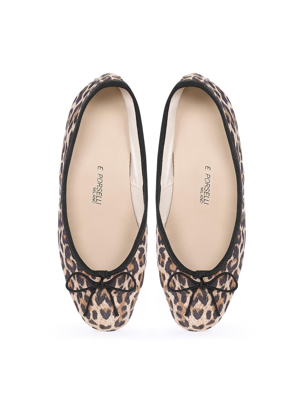 Ballerine DS Leopardate con Filo Nero