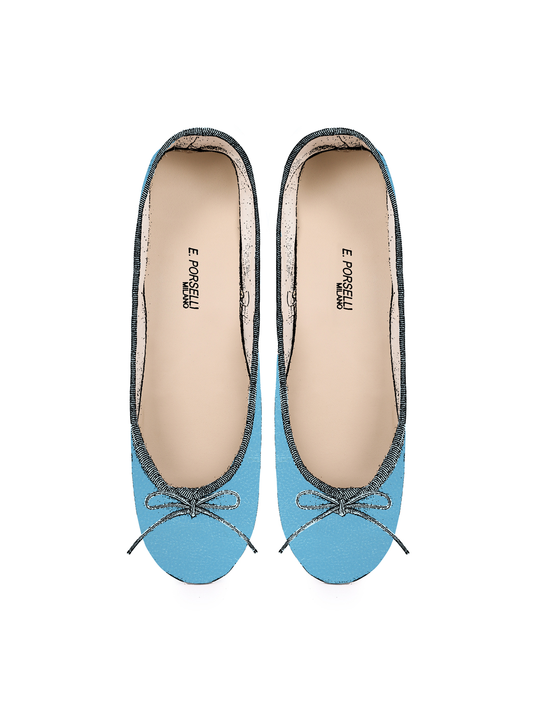 Ballerine Shoes Total Flat Sky Blue