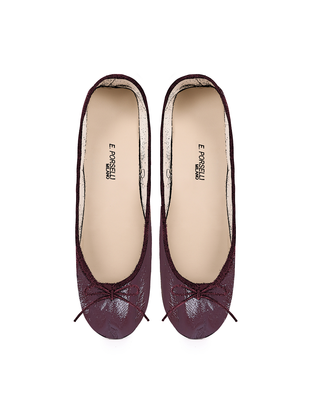 Ballerine Shoes Total Flat Burgundy