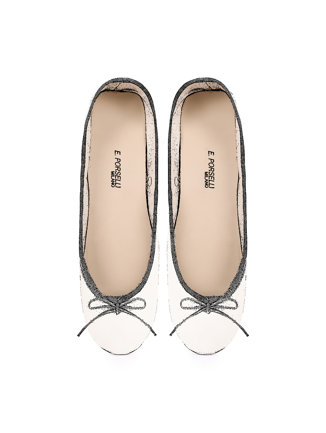 Ballerine Shoes Total Flat White