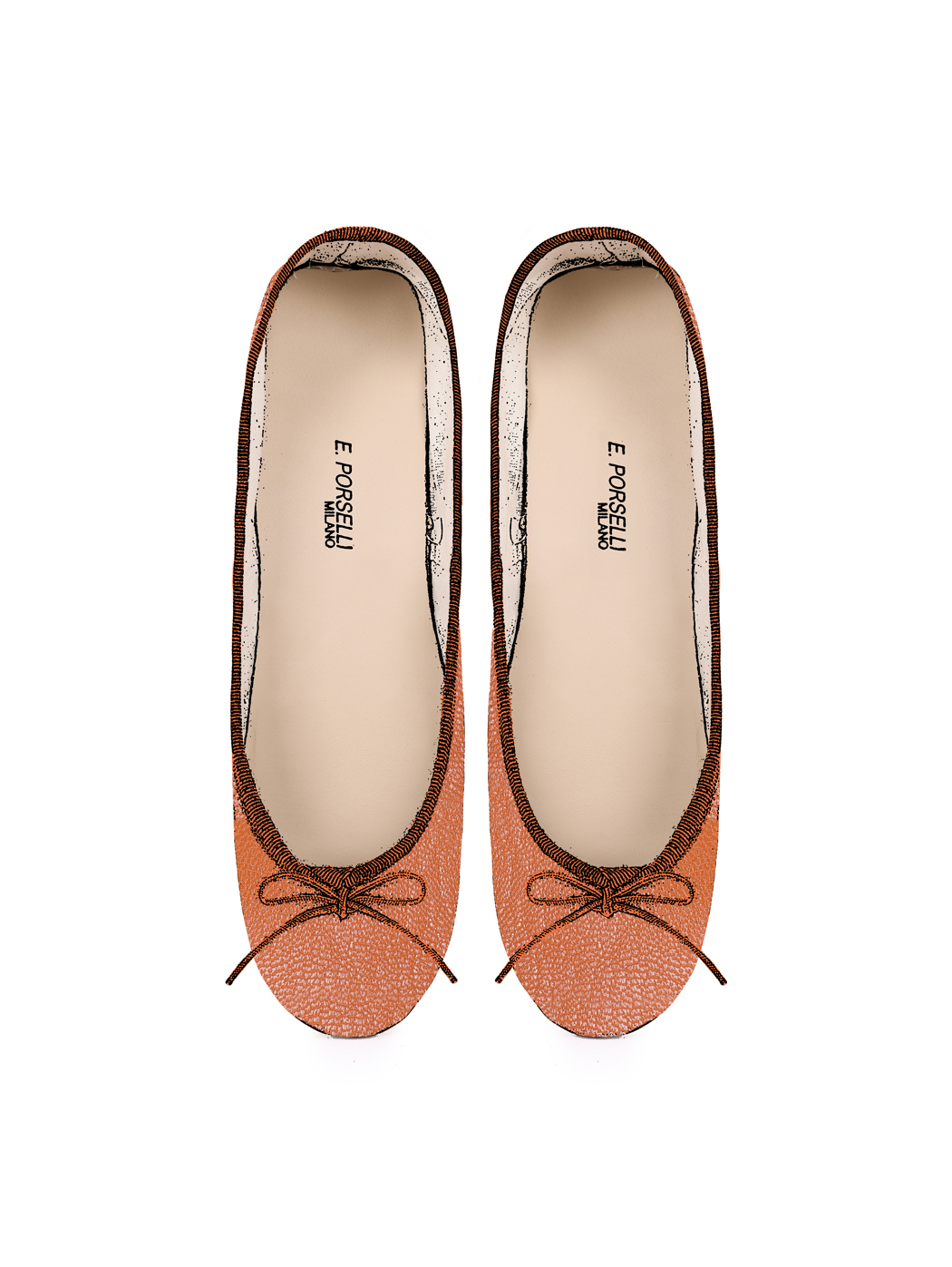 Ballerine Shoes Total Flat Rust