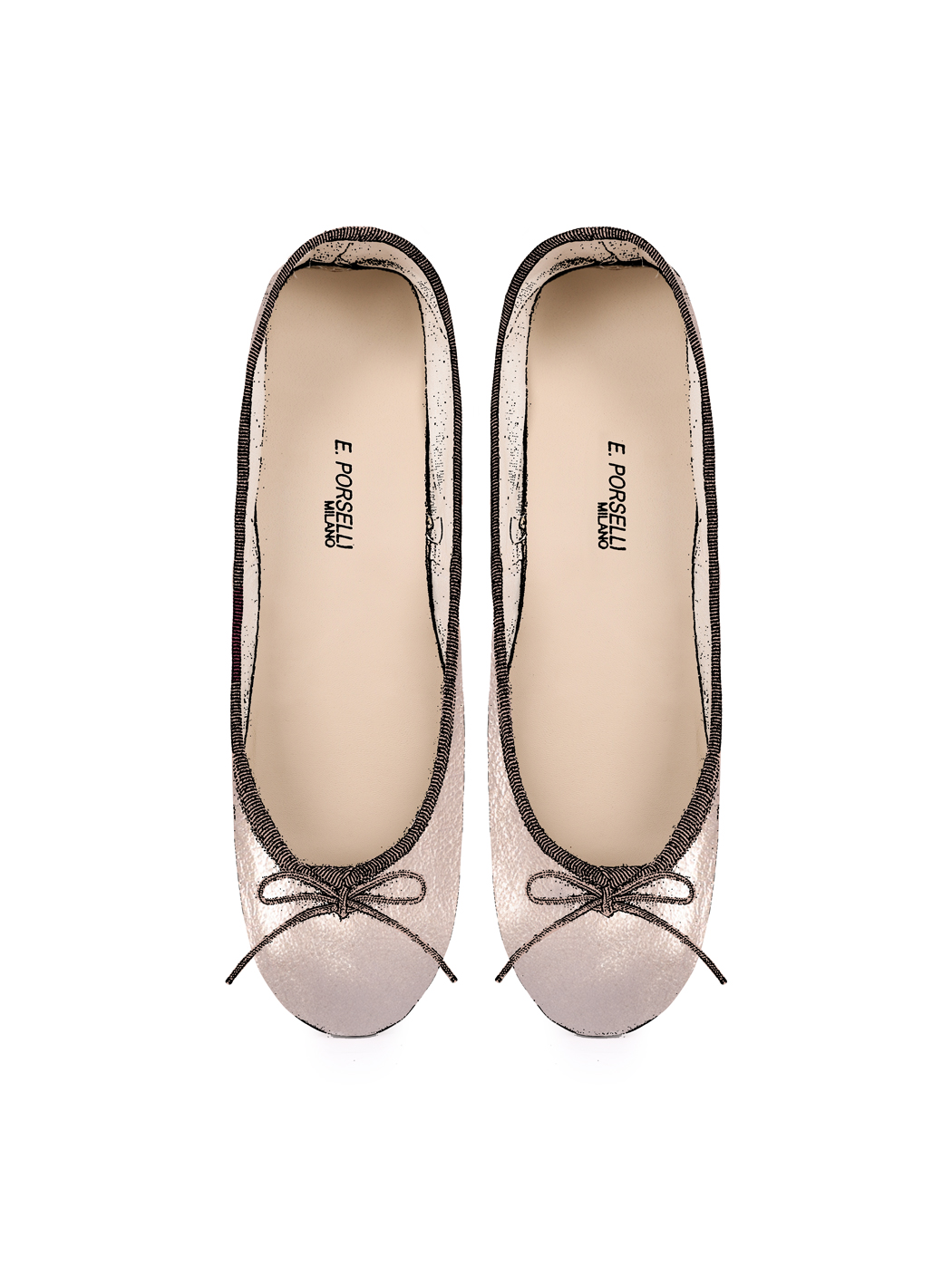 Ballerine Shoes Total Flat Bronze Metallic