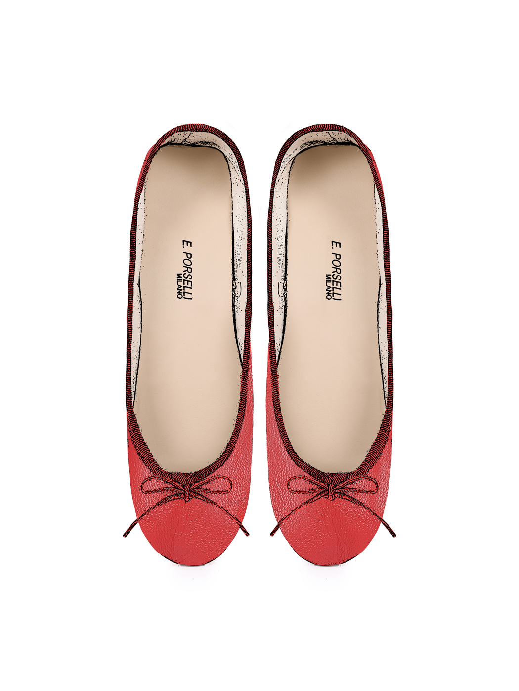 Ballerine Shoes Total Flat Red