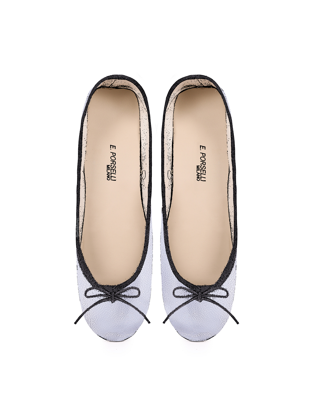 Ballerine Shoes Total Flat Gunmetal Metallic