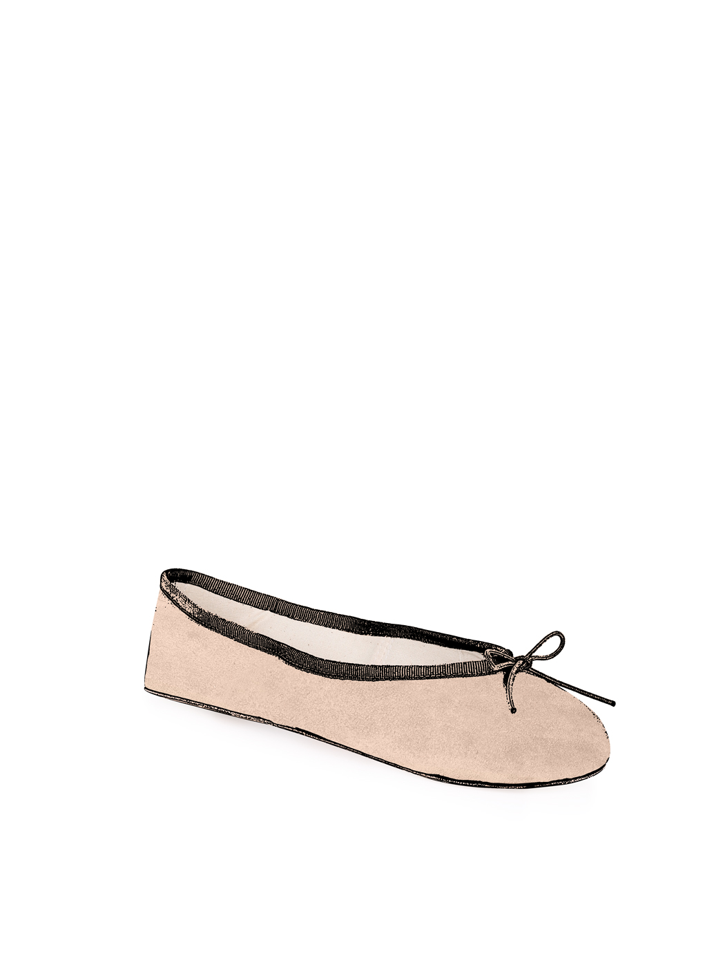Ballerine Shoes Total Flat Nude Suede