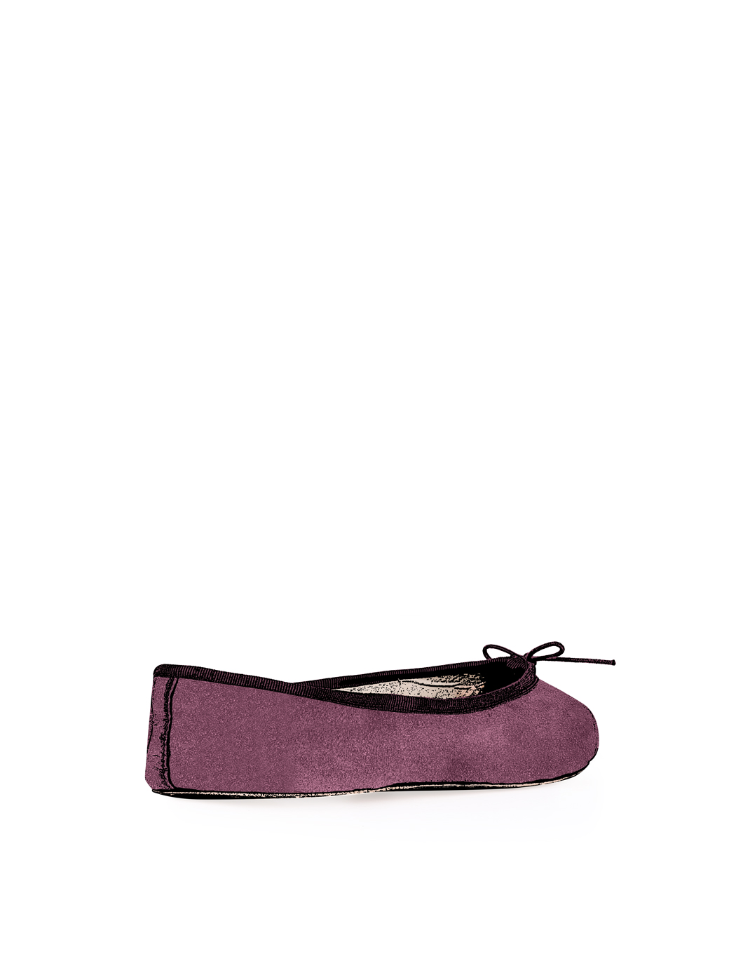 Ballerine Shoes Total Flat Burgundy Suede