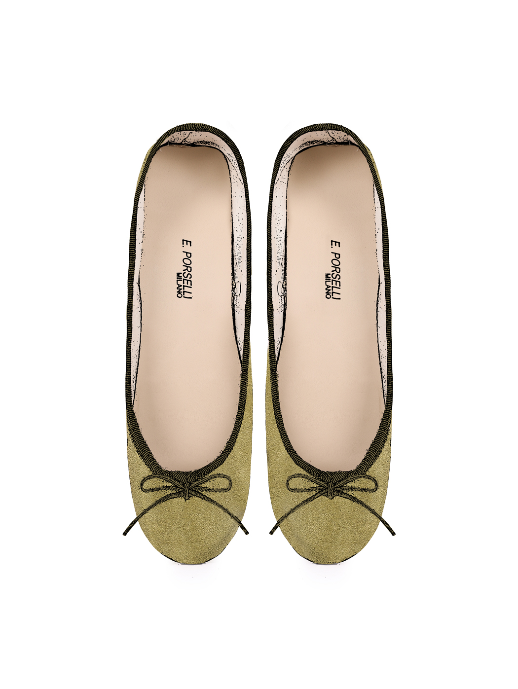Ballerine SL Verde Oliva Scamosciato C06
