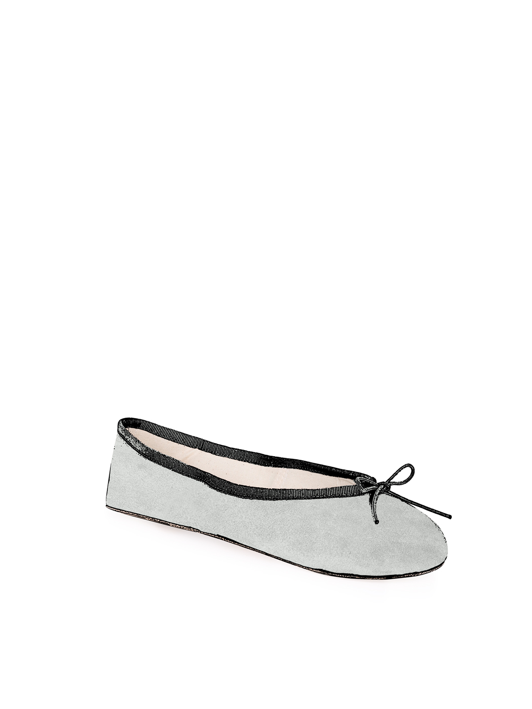 Ballerine Shoes Total Flat Light Grey Suede