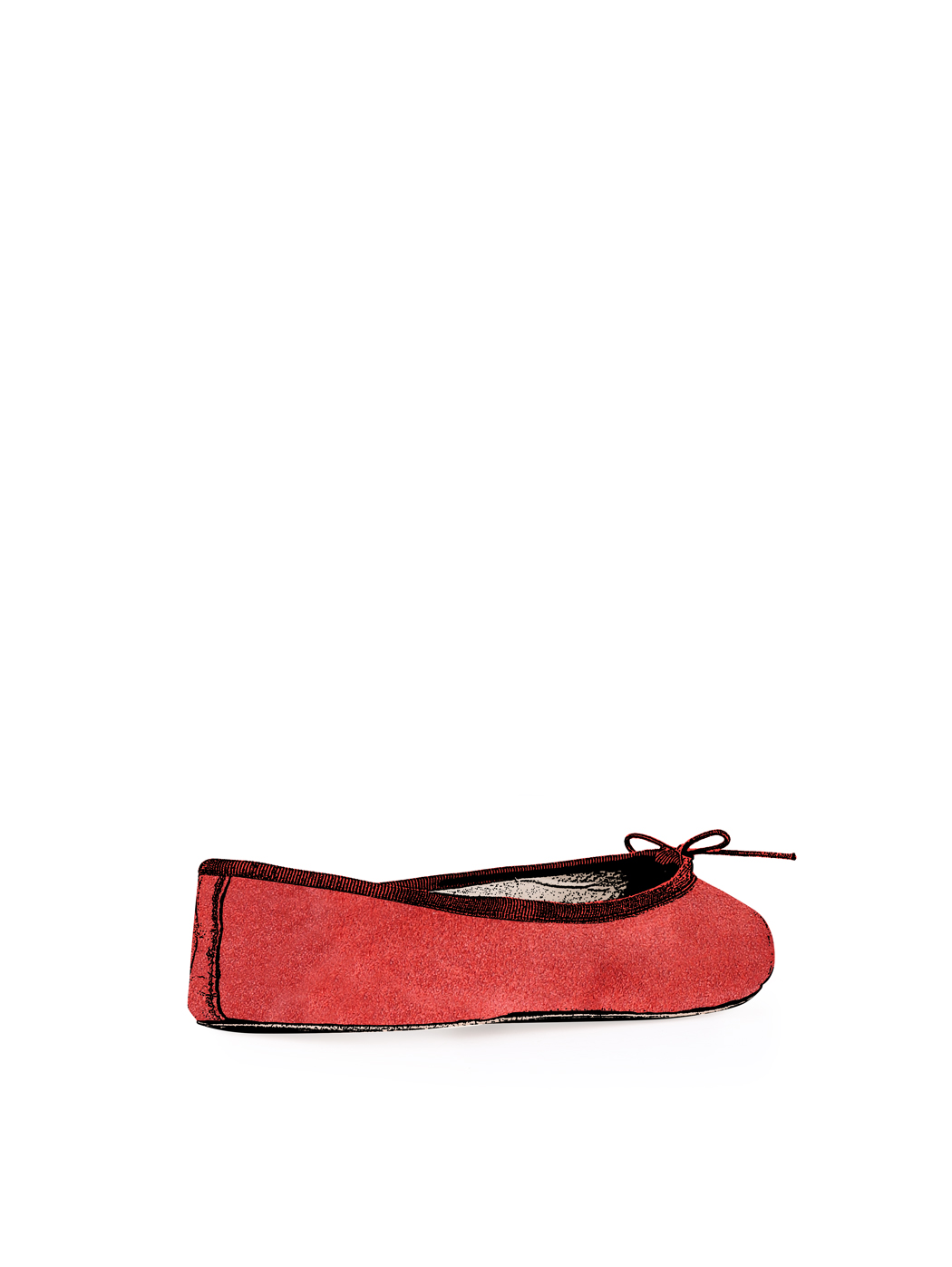 Ballerine Shoes Total Flat Red Suede