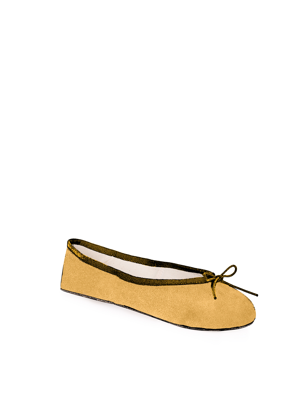 Ballerine Shoes Total Flat Mustard Suede