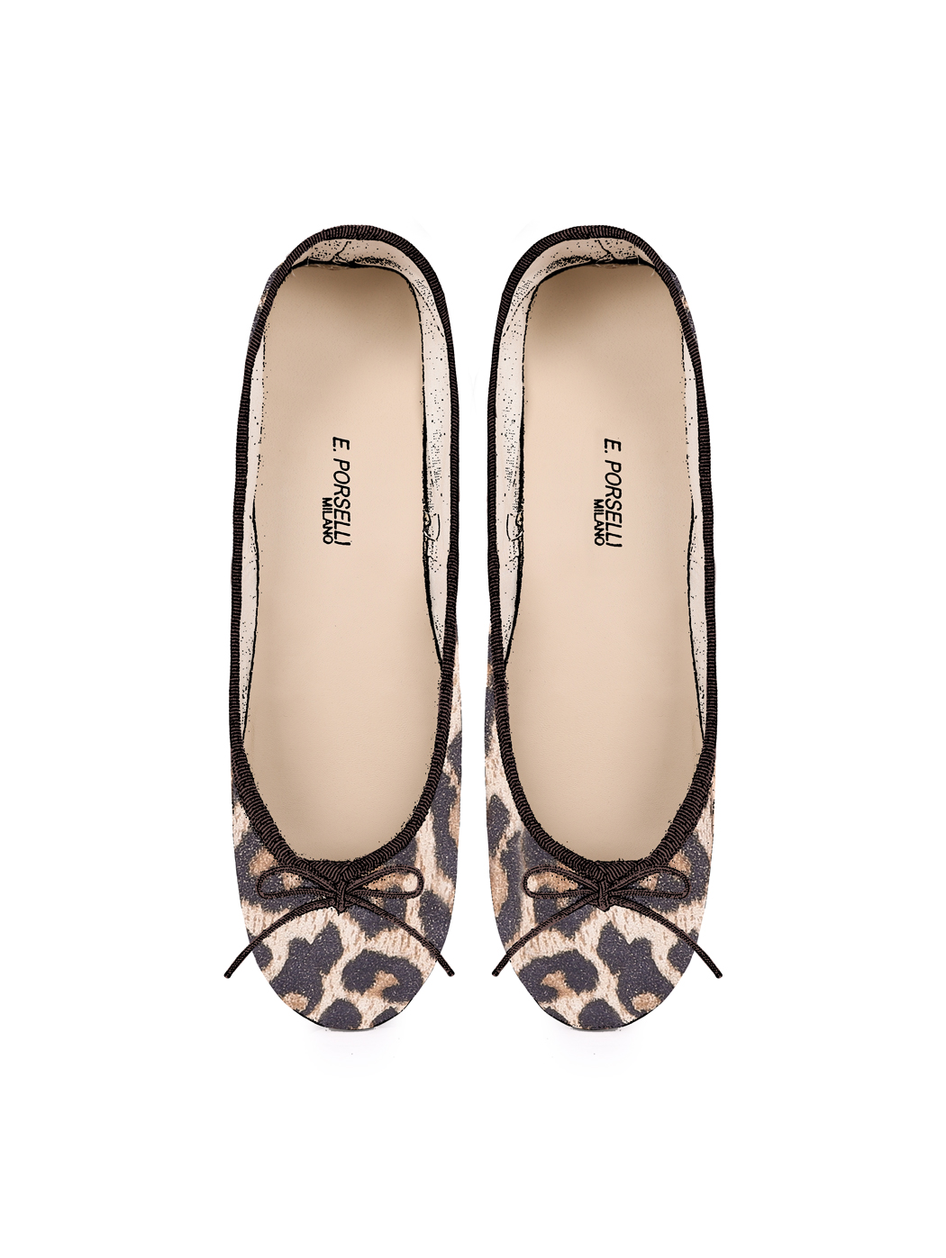 Ballerine Shoes Total Flat Leopard Suede
