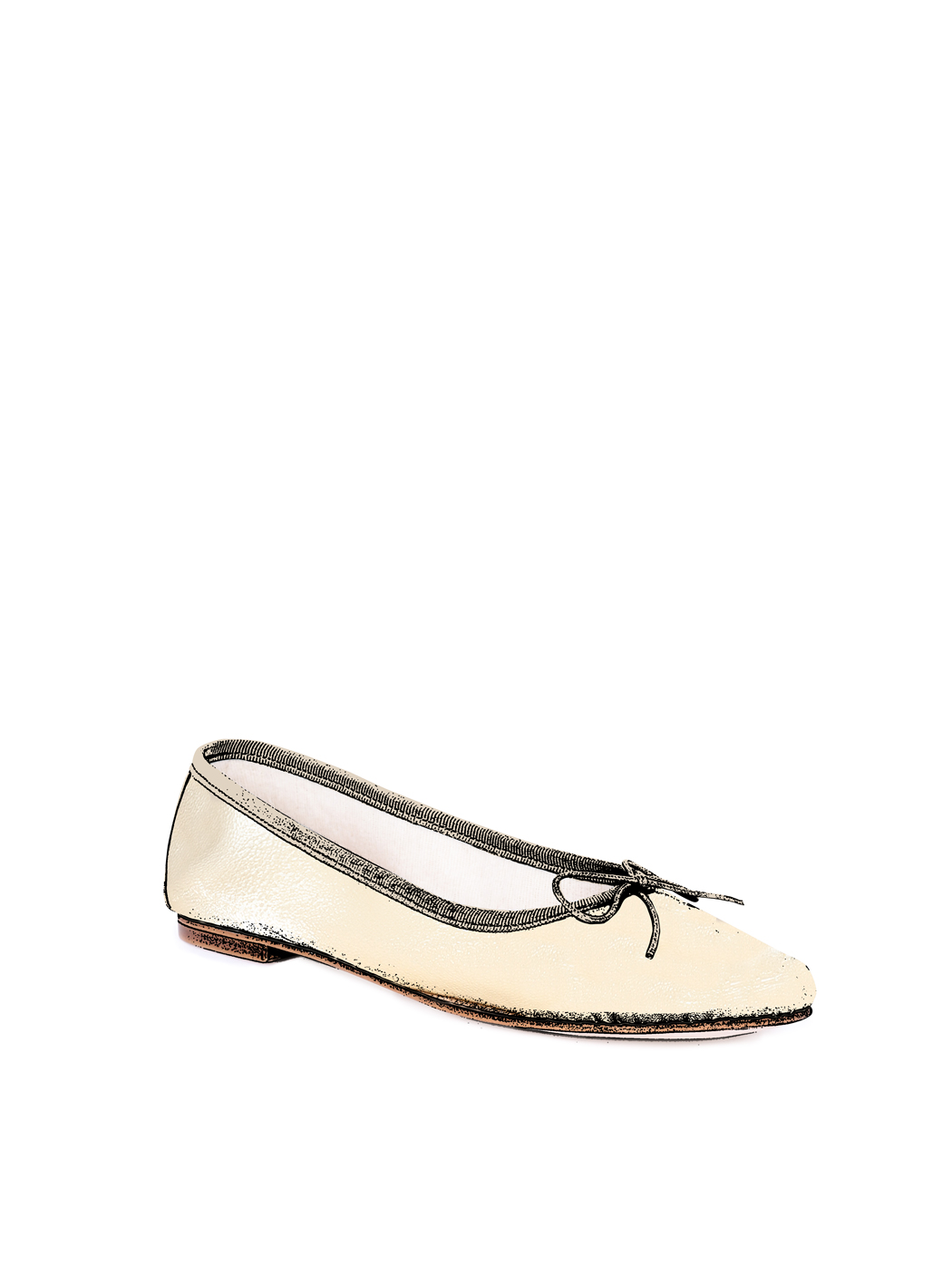 Ballet Flats Square-toe - Gold Nappa