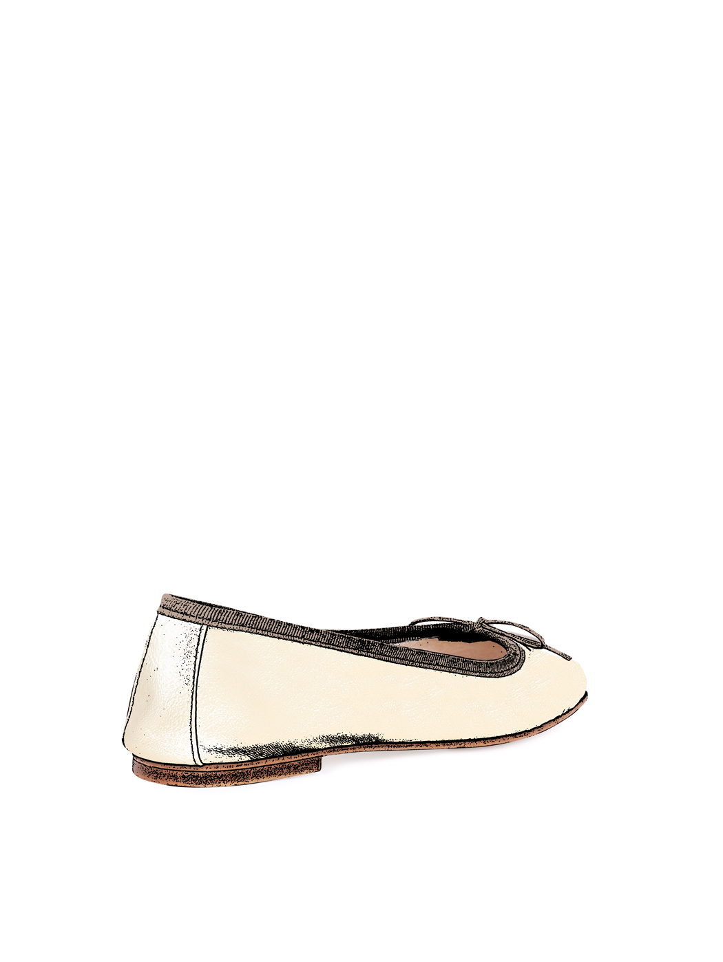 Ballet Flats Square-toe - Gold Nappa
