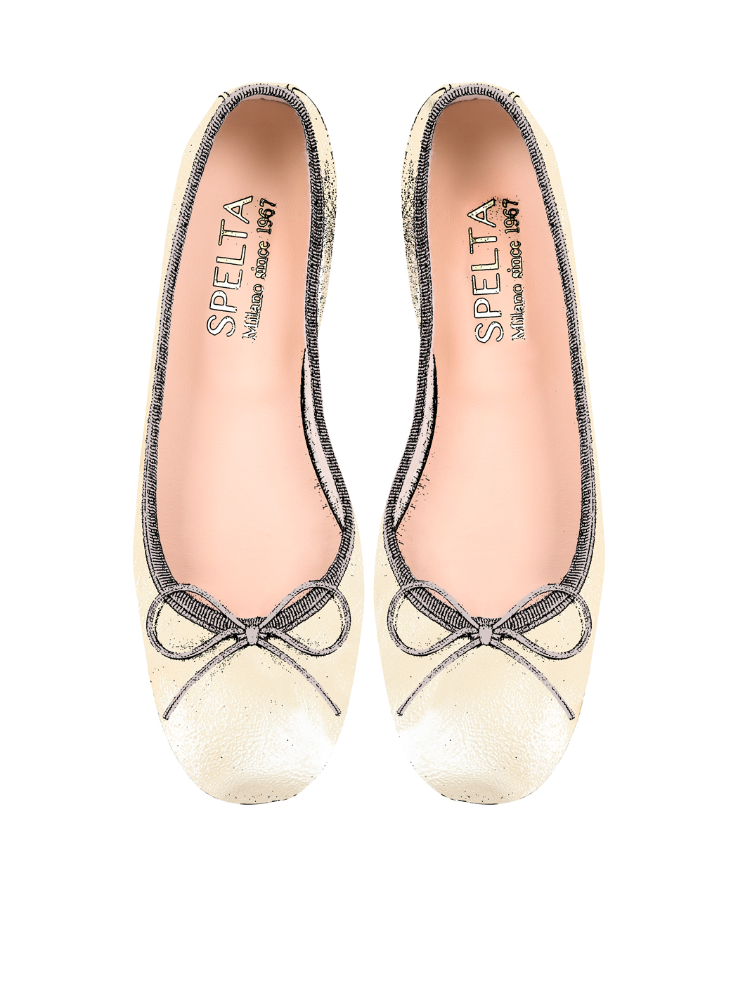 Ballet Flats Square-toe - Gold Nappa