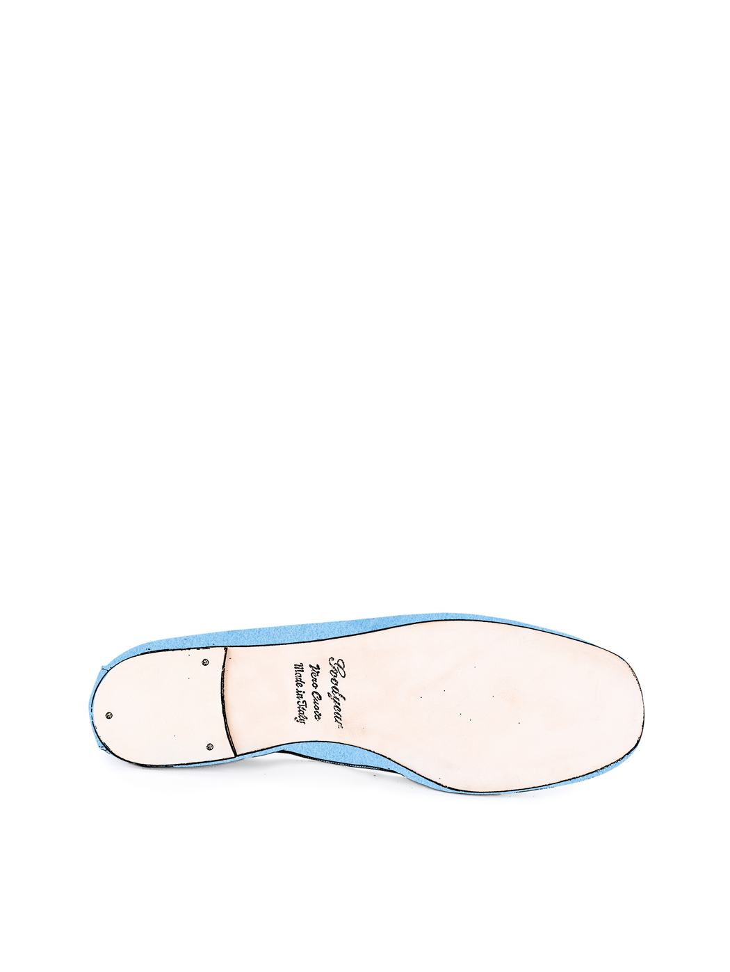 Ballet Flats Square-toe - Light Blue Suede 
