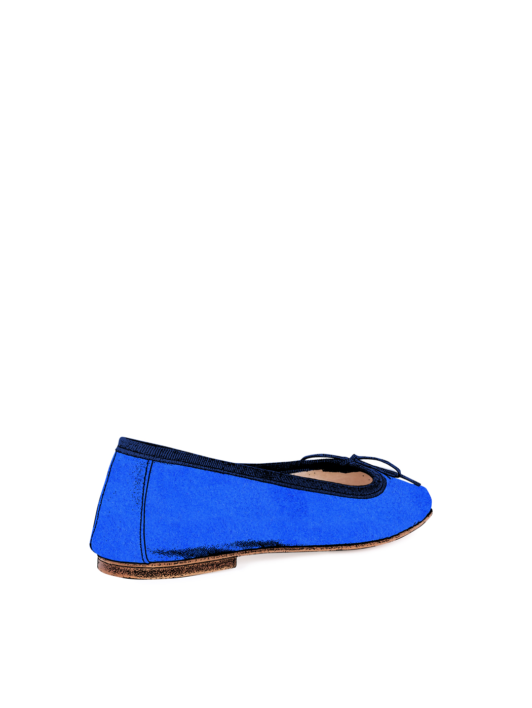 Ballet Flats Square-toe - Royal Blue Suede