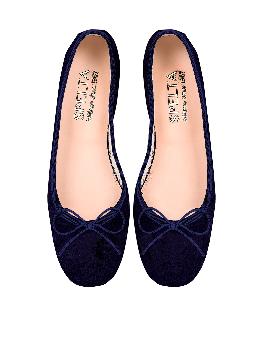 Ballerina - Blu scuro Scamosciato 