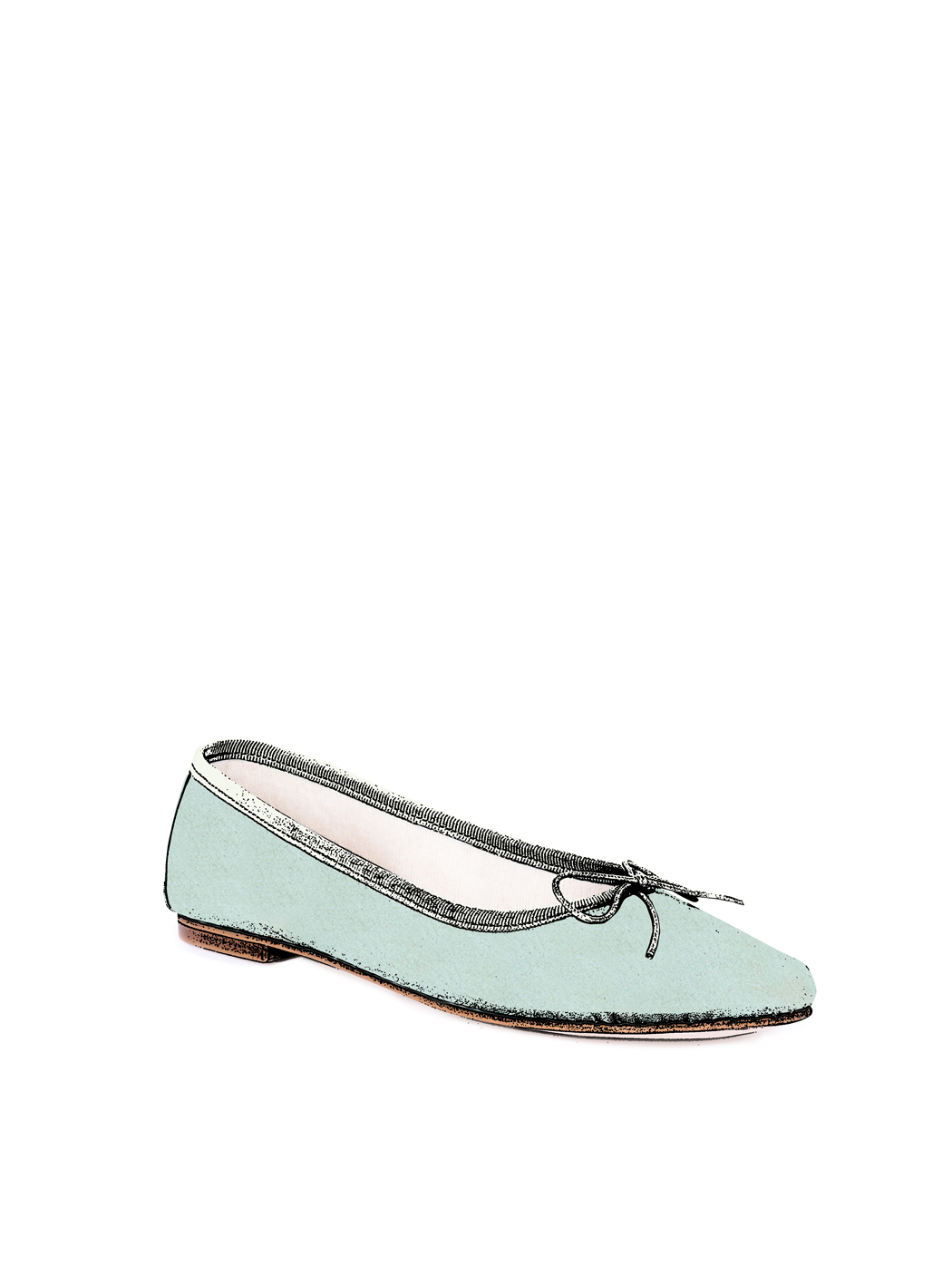 Ballerina - Verde Acqua Scamosciato 