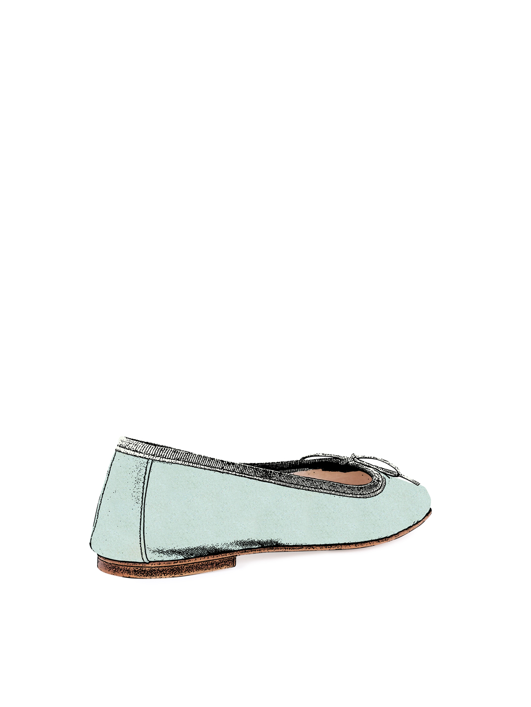 Ballerina - Verde Acqua Scamosciato 