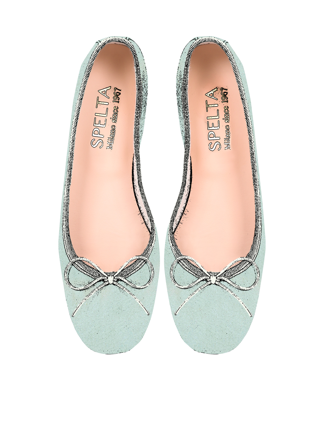 Ballerina - Verde Acqua Scamosciato 