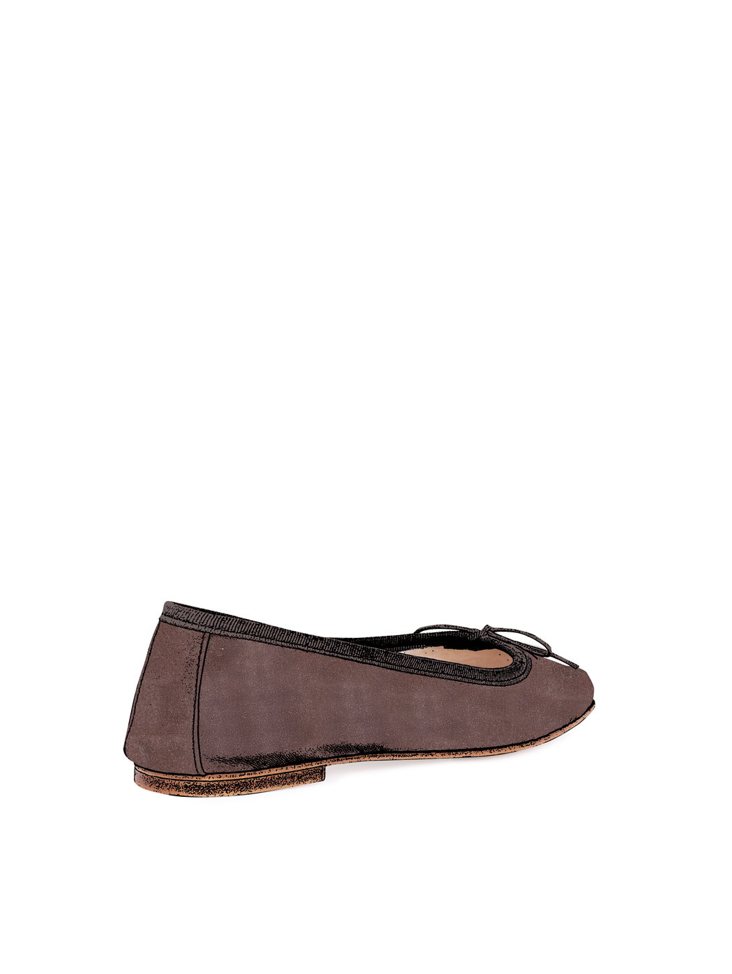 Ballet Flats Square-toe - Dark Brown Suede
