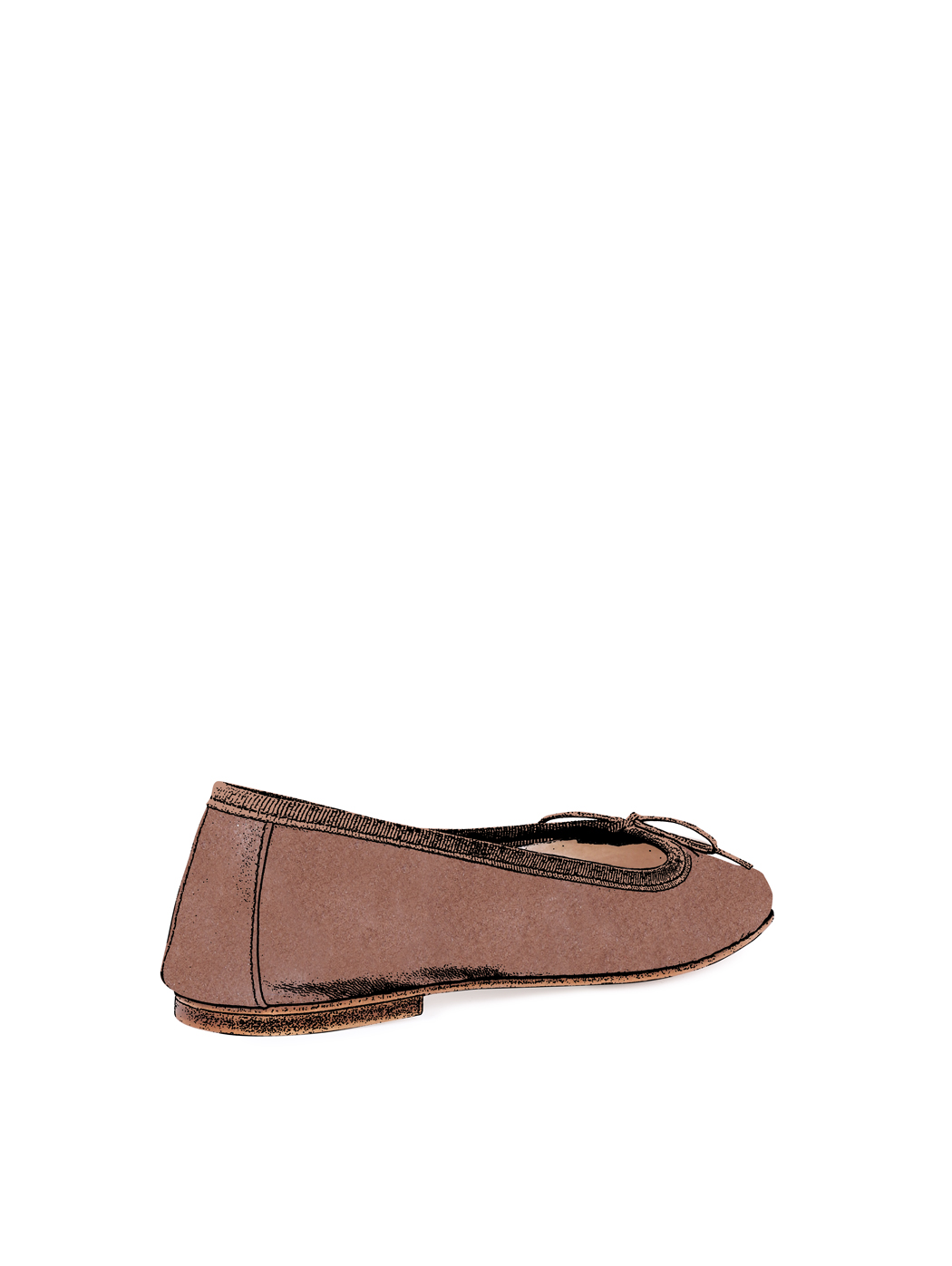 Ballet Flats Square-toe - Chocolate Suede 