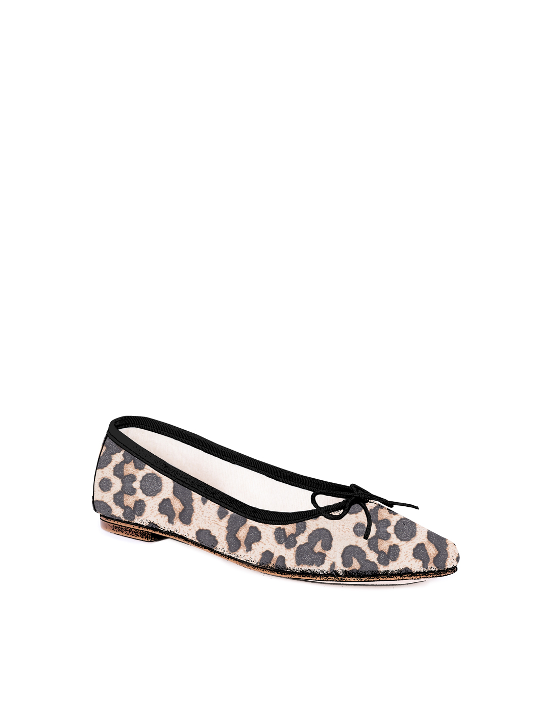 Ballet Flats Square-toe - Leopard Print Suede