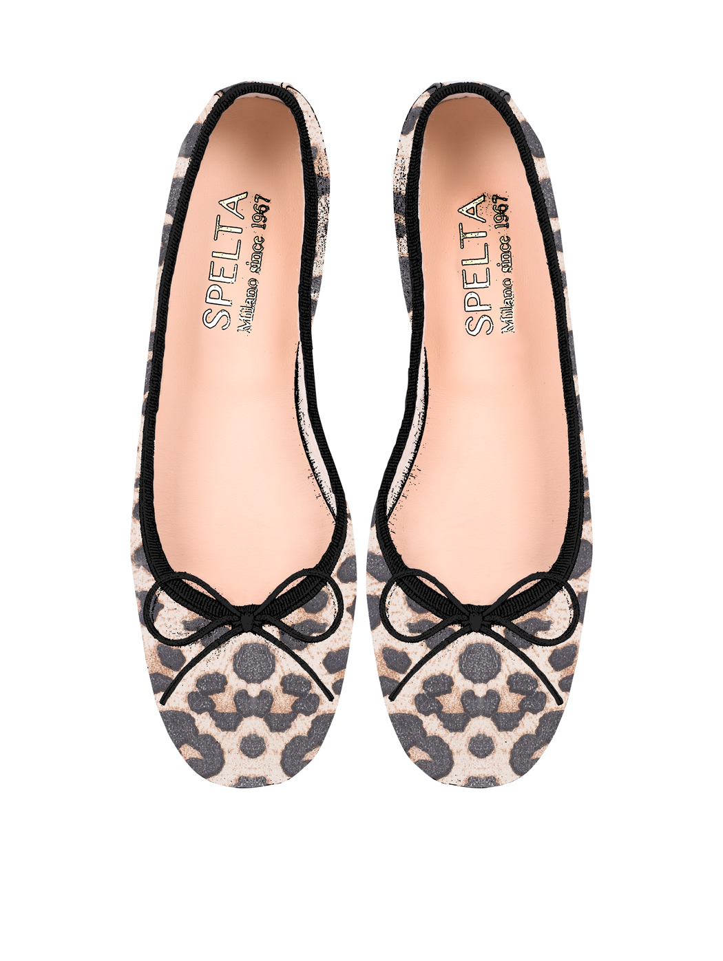 Ballet Flats Square-toe - Leopard Print Suede