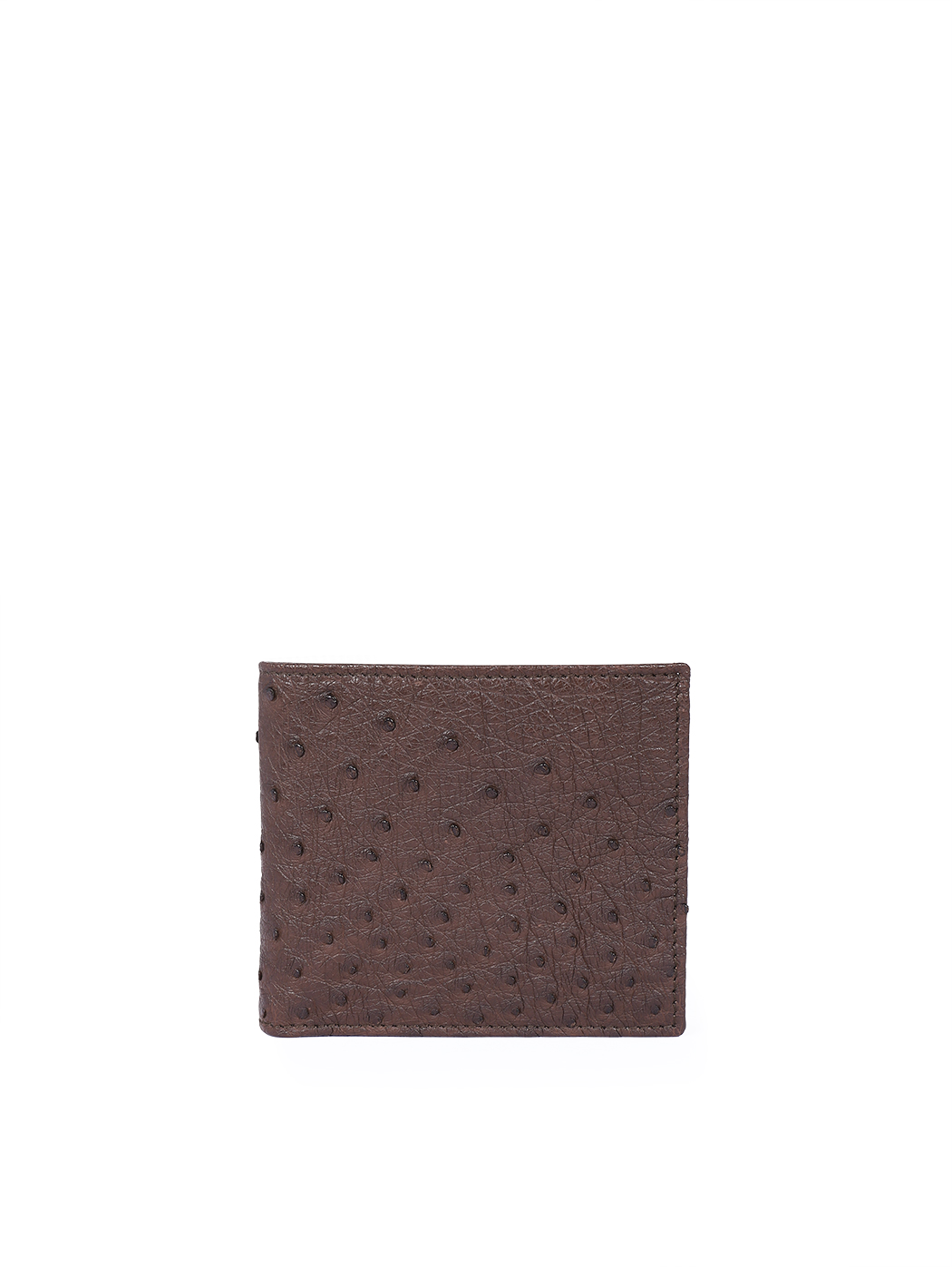 Wallet with coin purse Dark brown in Ostrich