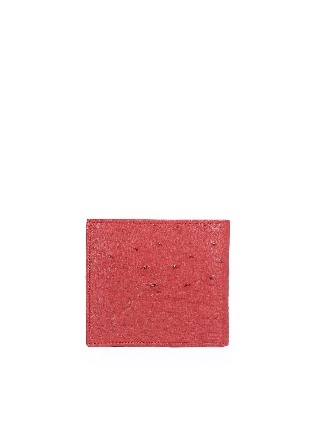 Wallet with coin purse Red in Ostrich
