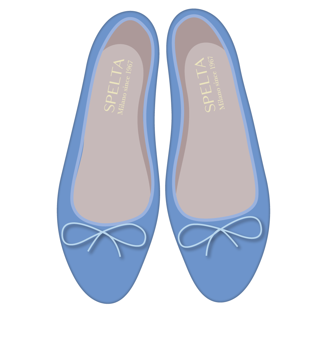 Ballerina - Azzurro Scamosciato