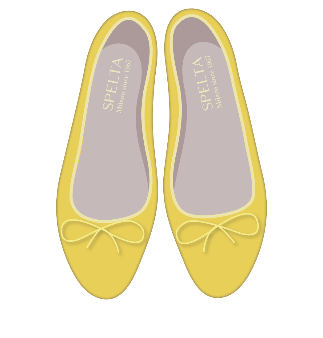芭蕾鞋 -麂皮、 纳帕羊皮 黄色 麂皮黄色