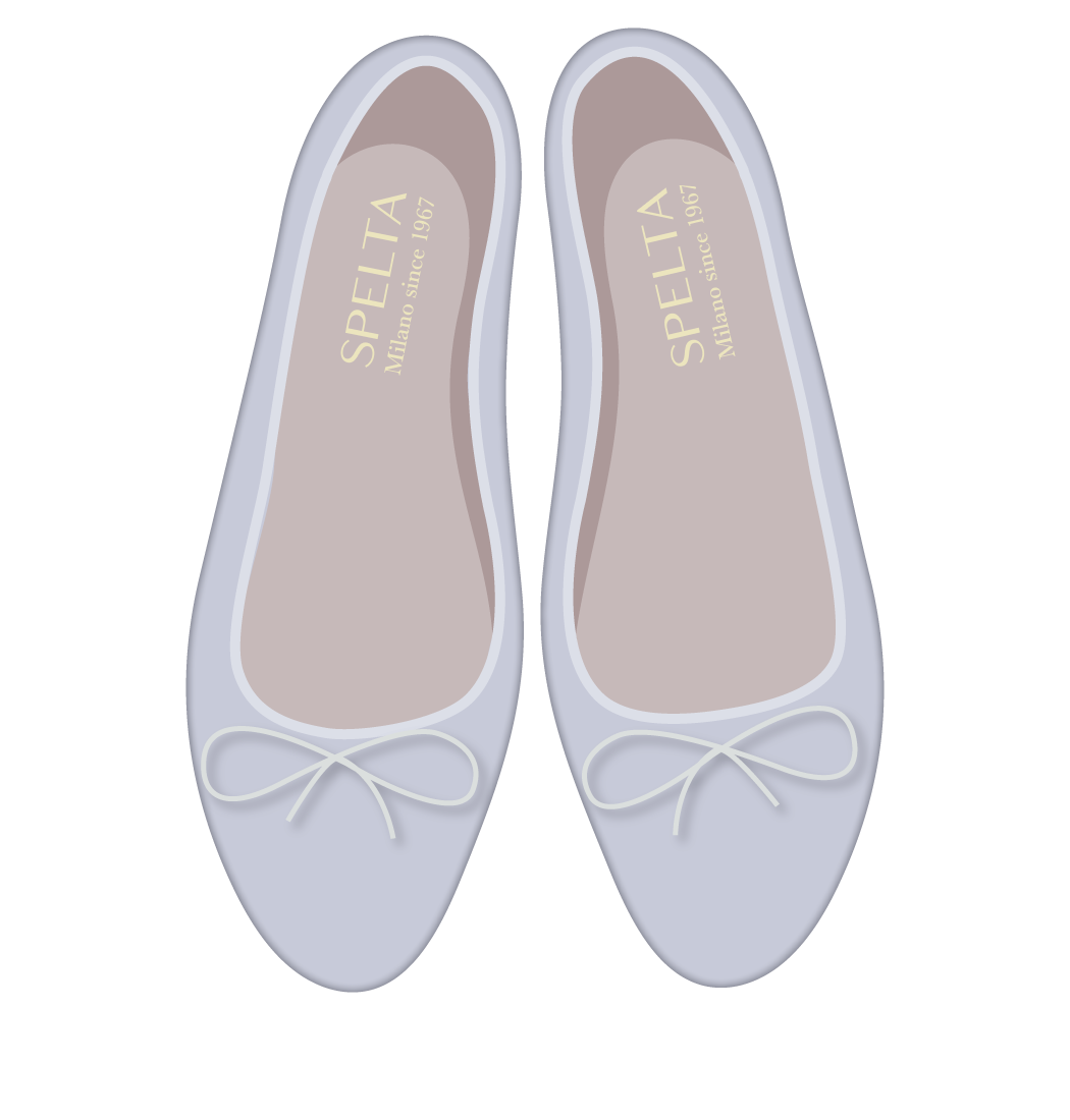 芭蕾鞋 -麂皮、 纳帕羊皮 浅灰色 麂皮浅灰色