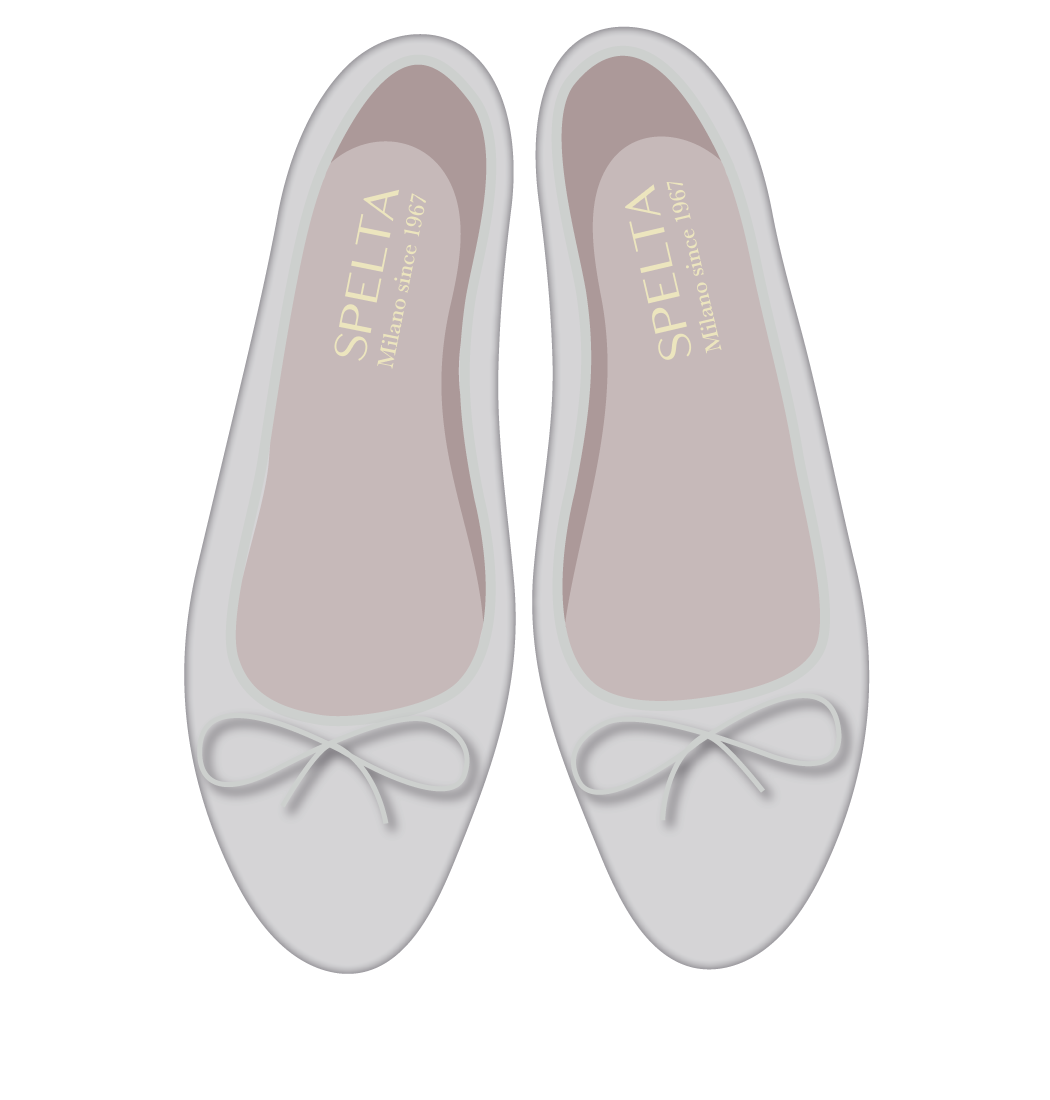 Ballet Flats - Silver Nappa