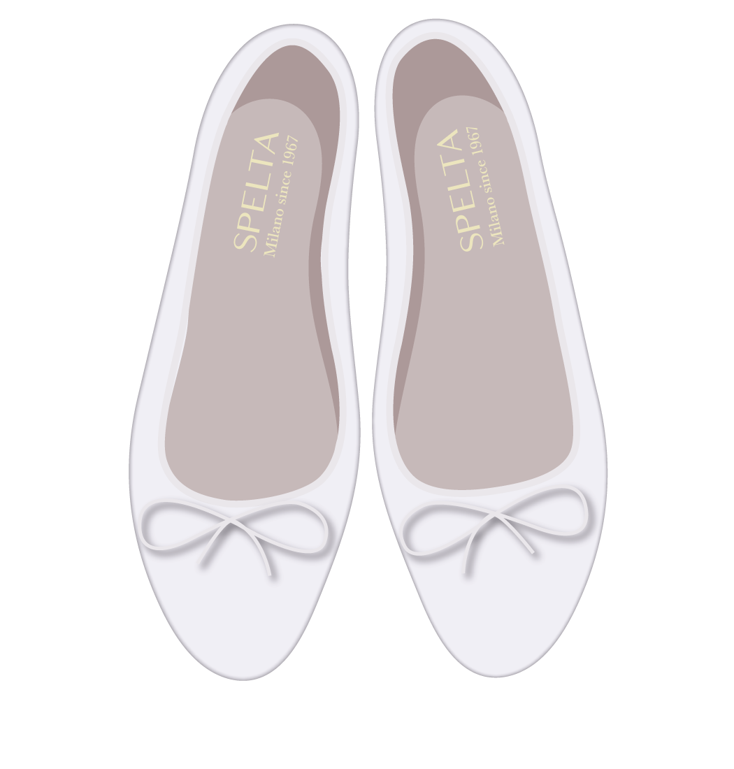 Ballet Flats - White Nappa