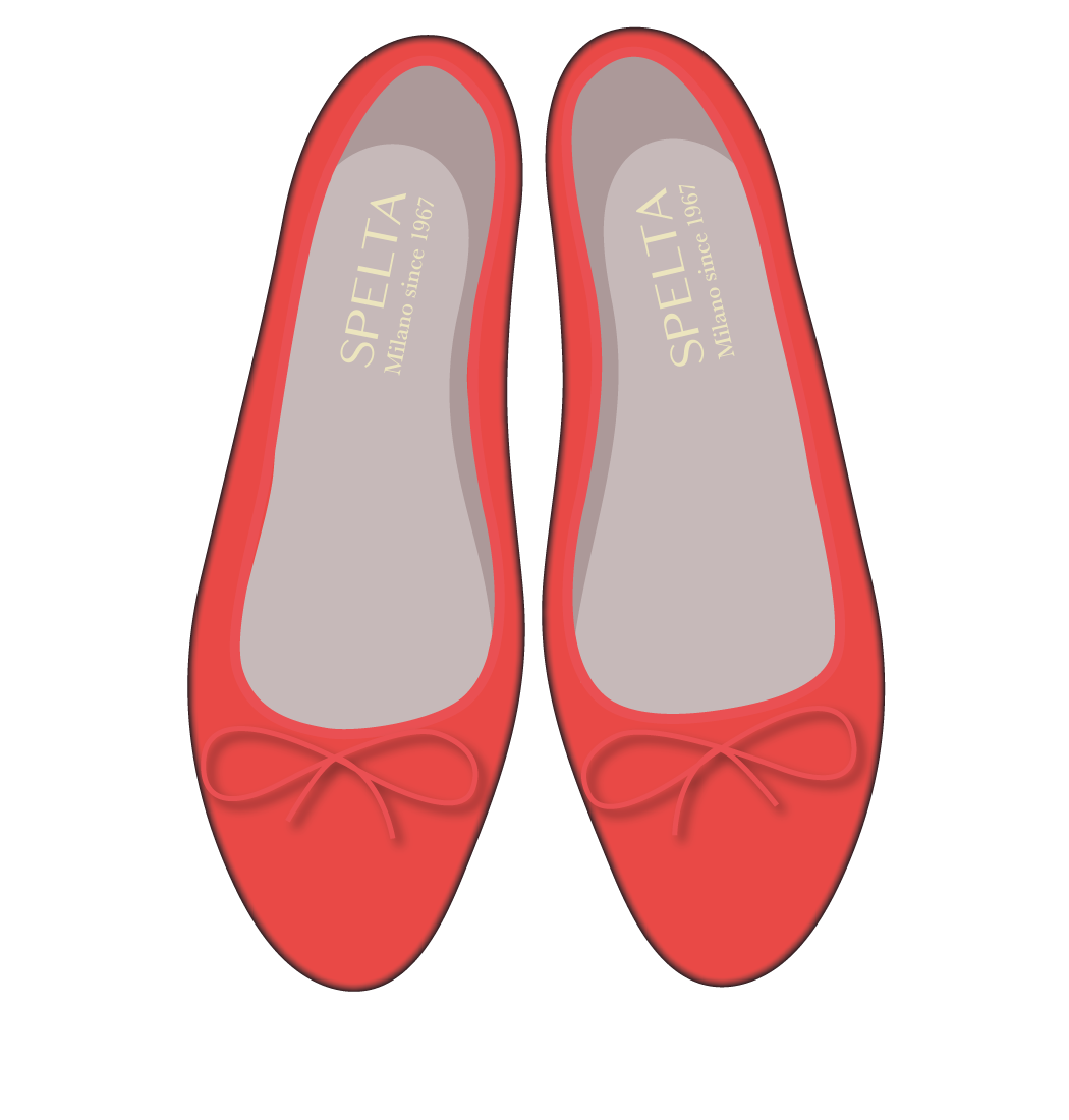 Ballet Flats - Tangerine Nappa